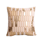 housse coussin velours géométrique doré moderne 30x50cm 45x45cm