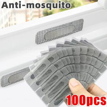 patchs anti moustiques adhésifs fenetre filets polyester gris clair blanc noirs maille fine translucides