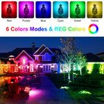 projecteur solaire ip65 étanche rgb lumières led modernes vacances noël halloweenextérieur