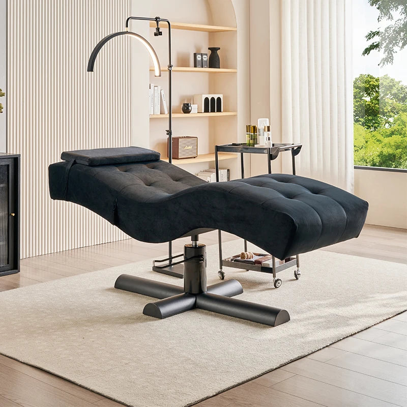 Chaise longue ergonomique pour soins du visage et extensions de cils