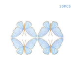 serviettes papier papillon violet rose bleu détails dorés fêtes usage unique pack 20 illustration