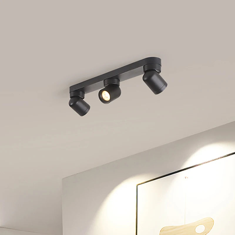 Spot LED moderne aluminium blanc interrupteur tactile têtes éclairage quotidien