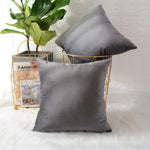 coussin velours gris moderne carré décoratif maison 30x50cm 40x40cm 45x45cm 50x50cm