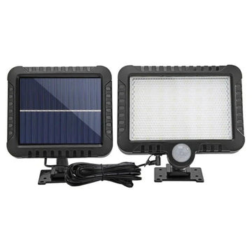 lampe solaire moderne panneau solaire led ip65 protection extérieure urgence jardin noir abs