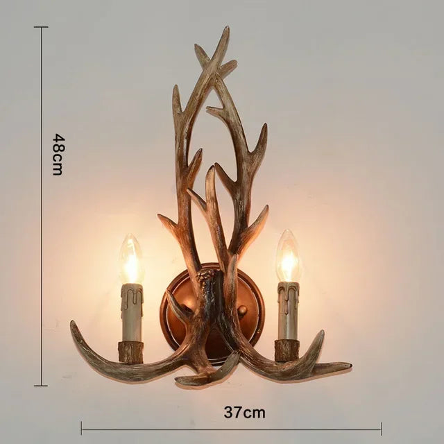 lustre suspendu rustique boisé marron clair ampoules incandescence sans ombre bras