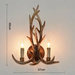 lustre suspendu rustique boisé marron clair ampoules incandescence sans ombre bras