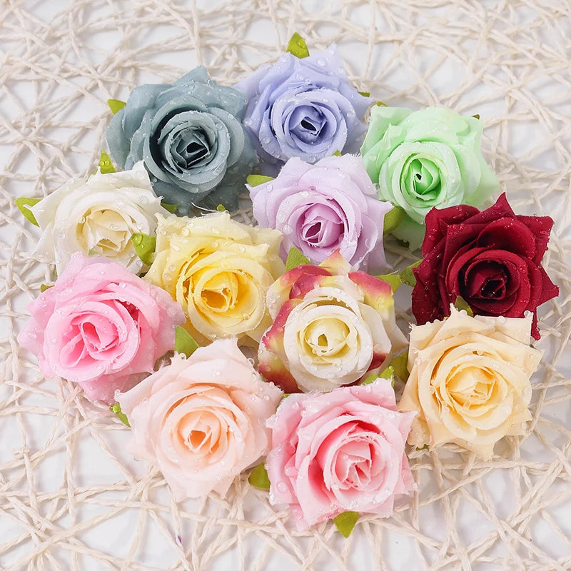 petites roses artificielles soie fleurs décoratives bouquet mariage maison jardin intérieur extérieur