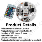 Plaque LED multicolore blanc noir rouge verte bleue télécommande câble USB circulaire moderne