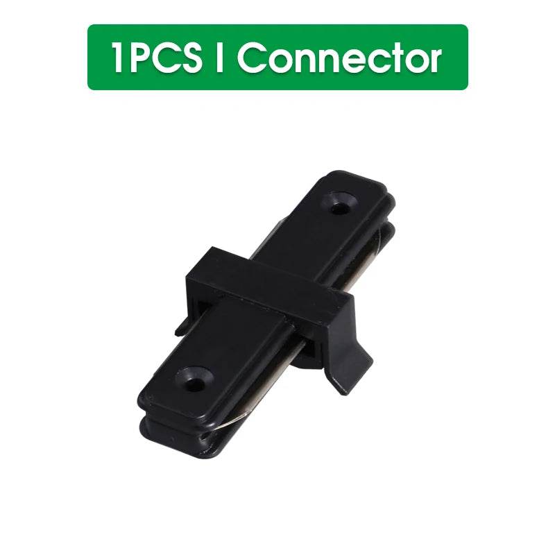 rails lumière led moderne noirs 1m 05m connecteurs droit boîte