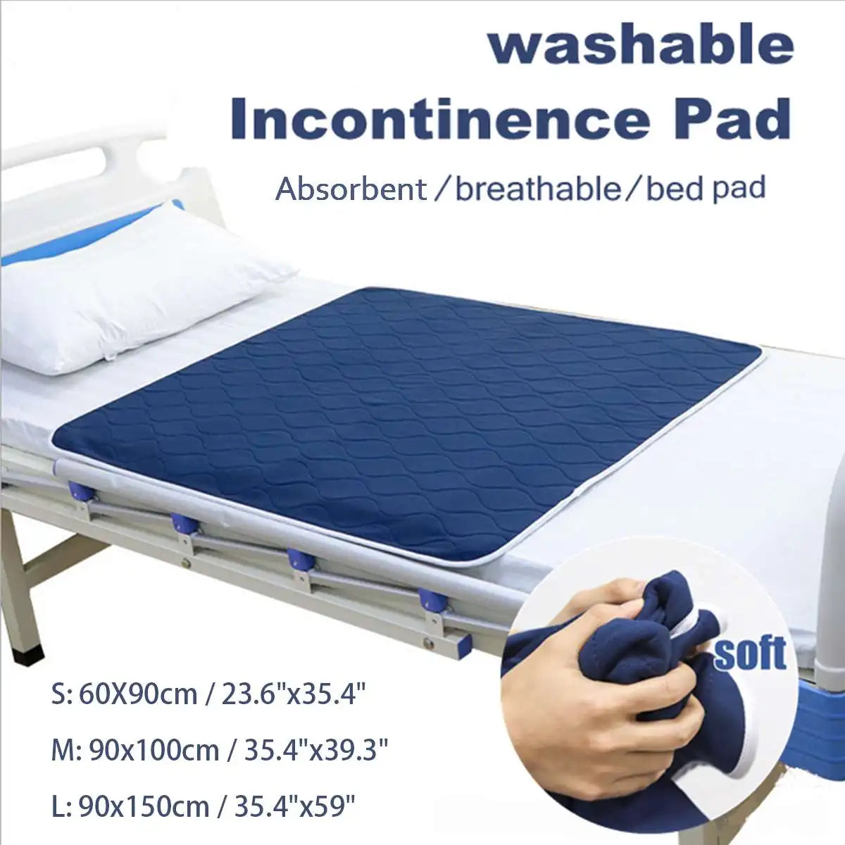 coussin lit imperméable bleu marine quilté moderne absorbant 60x90cm 90x100cm 90x150cm