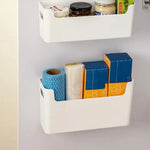 boîte rangement murale blanche pliante adhésive moderne conteneurs cuisine poignées sans bpa