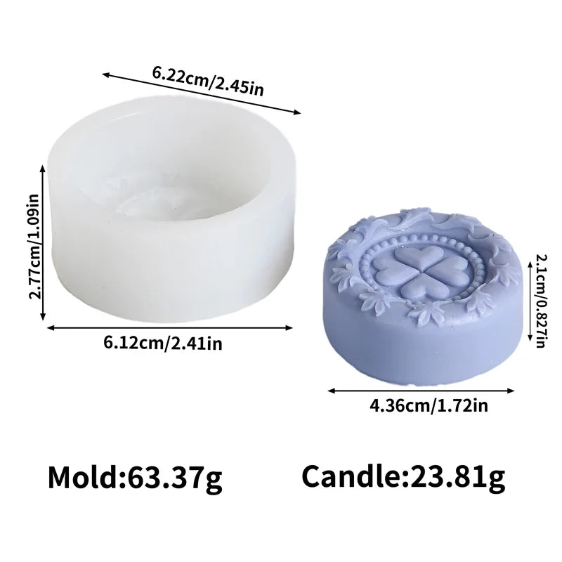 moules savon silicone motifs floraux vintage bleu clair blanc détaillés artisanauxDecorationChocolat