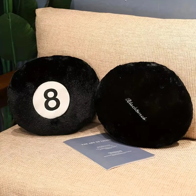 coussin rond noir velours numéro blanc moderne décoration intérieure coton polyester adultes halloween noël