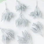 bouquet séché naturel feuilles vertes gris argenté décoration intérieure extérieure festive rustic