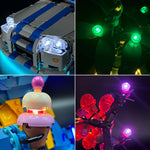 blocs construction lumineux blanc bleu vert rouge adhésif flash slow éclairage usb compatible moderne