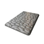 tapis bain gris texture cailloux moderne antidérapant polyester 40x60cm 50x80cm 60x90cm