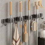 porte balais moderne acier inoxydable rangement salle bain brosse torchon accessoires nettoyage multifonctionnels