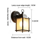 lampe murale transparente classique noir extérieure led verre trempé aluminium moderne