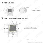 puce led 10w 20w 30w 50w blanc pur 2700k 6000k modernes hautes puissances 12v
