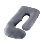 coussin maternité velours doux gris confortable fermeture zip side sleeping allaitement body support lit