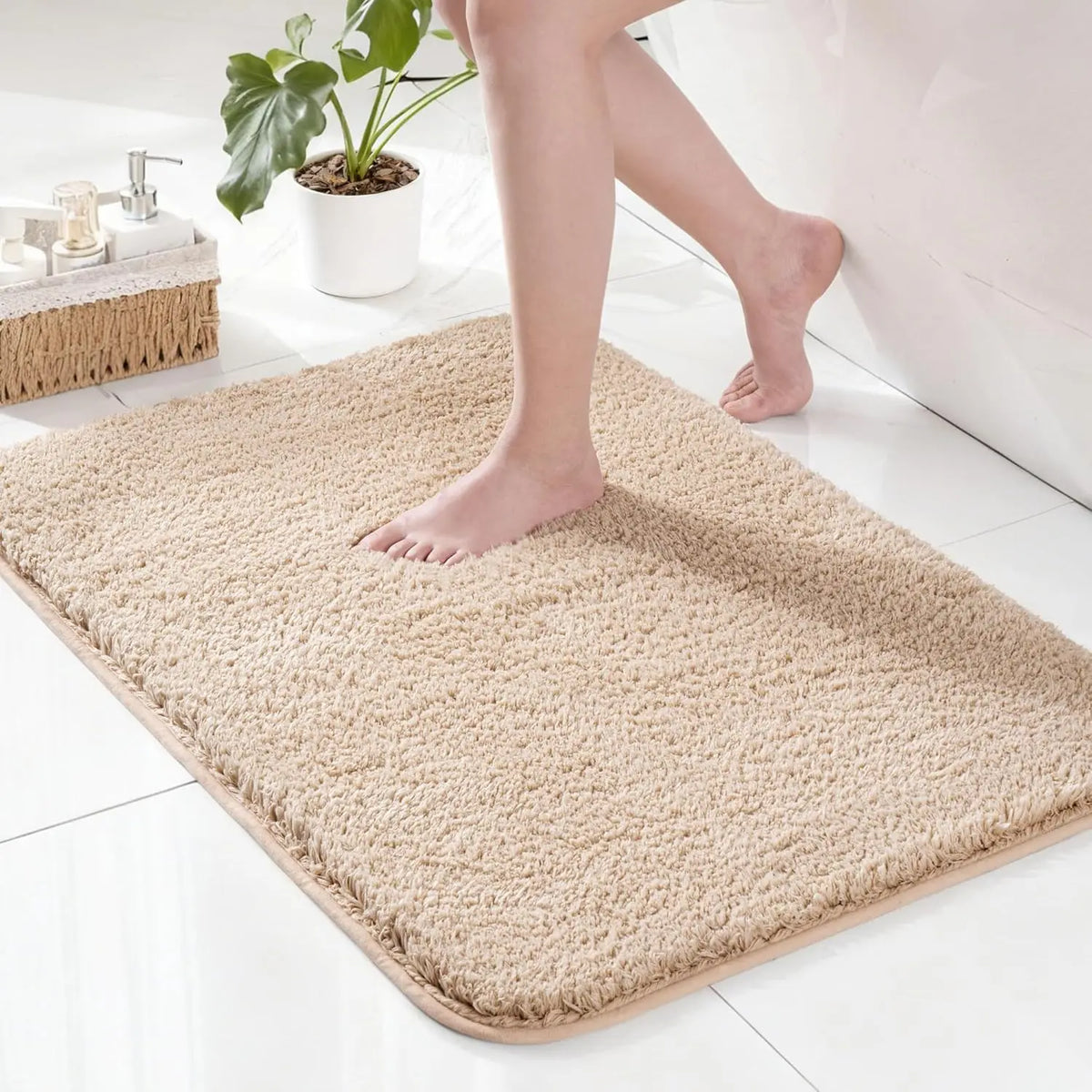 tapis bain moderne bleu marine coton doux non glissant salle bain 20x24 24x36 24x47