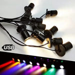 projecteur led usb mini adhésif rotatif angle câble switch 5v bijoux étagère moderne compact