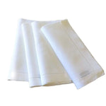 serviettes table lin blanc classique point hong kong 35x50cm 45x45cm 50x50cm cocktail mariage festive