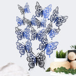 papillons décoratifs adhésifs rose violet doré bleu ajouré artisanal élégant décoration maison mariage salon
