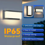 lampe murale led moderne ip65 étanche noir blanc 2492000lm 85265v