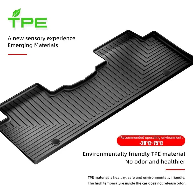 tapis sol voiture noir rayures horizontales moderne imperméable facile nettoyer opaques eyelets
