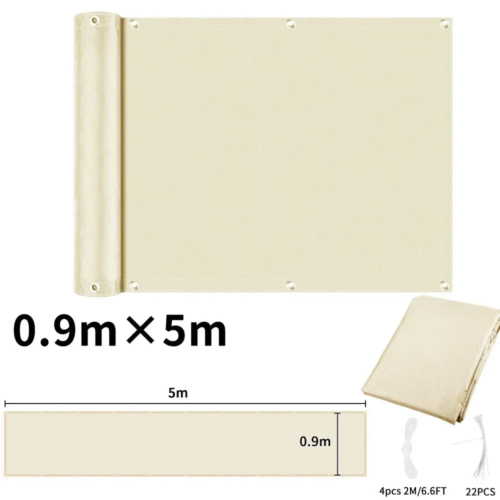 rideau balcon gris rayures moderne clips câbles 90x500cm 90x600cm 90x300cm 75x600cm