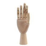 main articulée bois classique réaliste base conique décoration maison noël naturel clair
