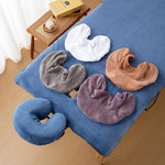 coussin voyage bleu gris velours doux confortable ergonomique