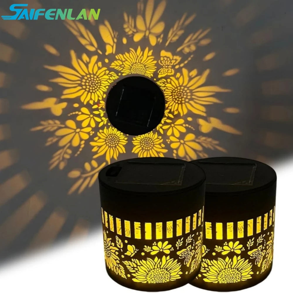projecteur solaire tournesol moderne double adhésif vis led ip65extérieur jardin decoration fleurs contemporain