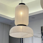 Suspension lumineuse moderne papier blanc rayures horizontales opaques 249 2000 lumens 90 260V