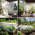 filet anti insectes transparent noir blanc clips extérieur camping voyage