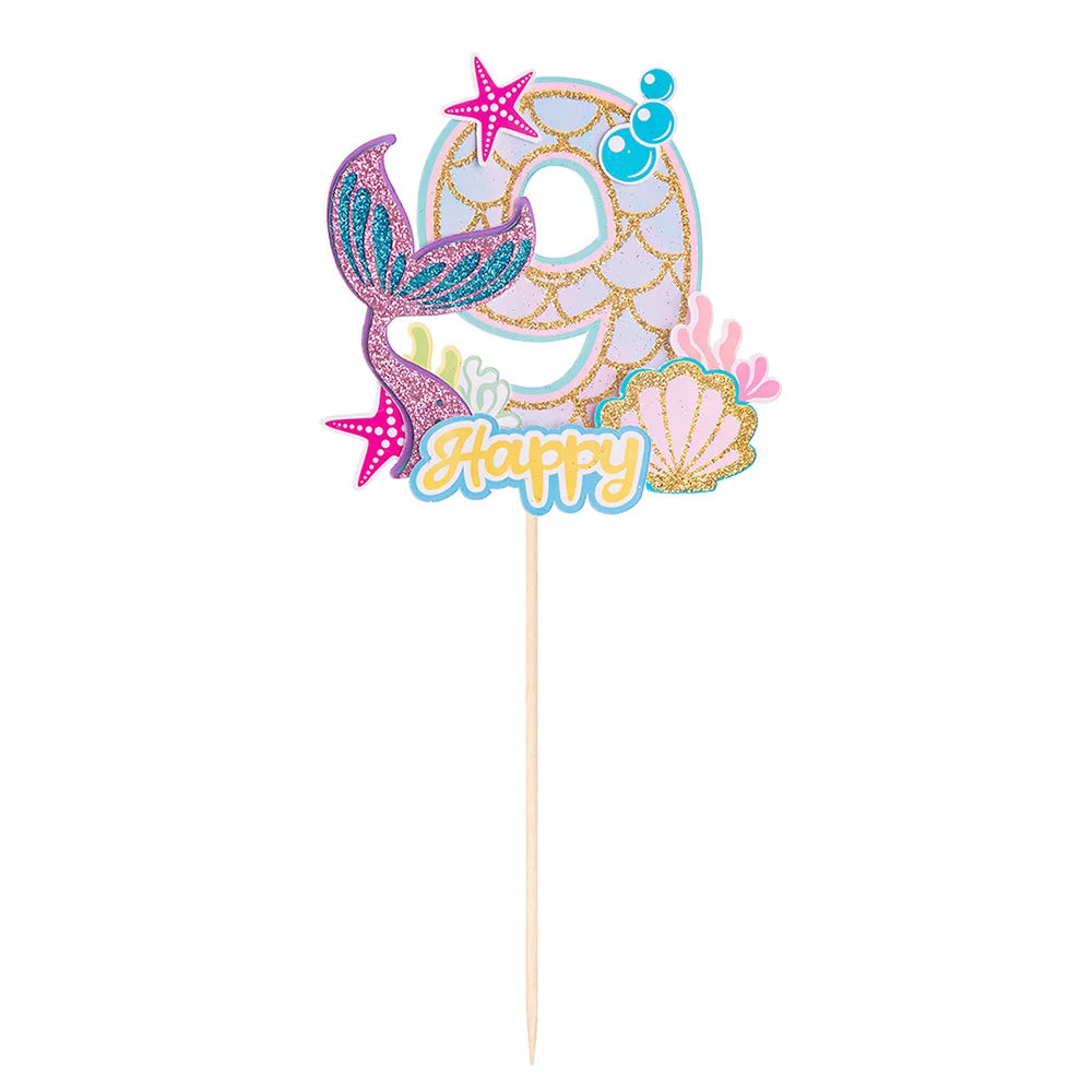 décoration gâteau poisson licorne étoile mer algues bulles coquillages thème sous marin fête anniversaire