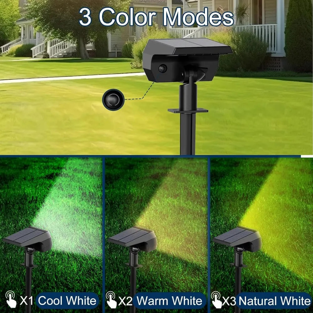 éclairage extérieur spots solaires LED noirs moderne 74 pièces IP65 autonome jardin couloir contemporain