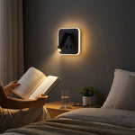 lampe murale moderne led noir fixée mur chargeur usb chambre entrée étude