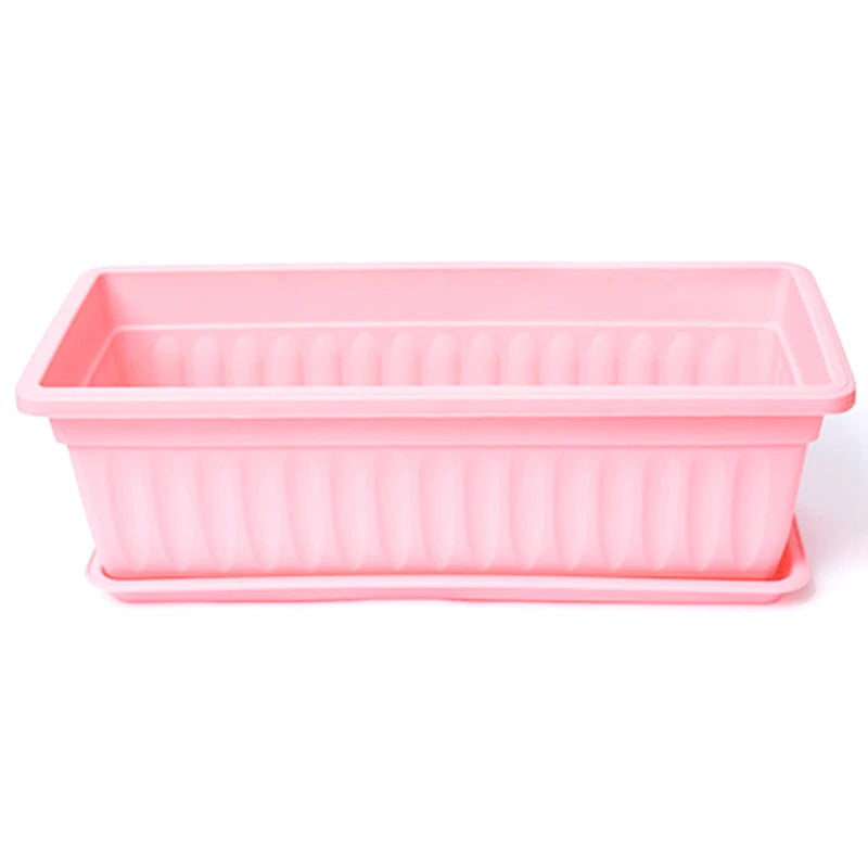 bac fleurs moderne rayures horizontales blanc jaune rose vert marron plastique jardinageintérieur