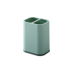 organisateur couverts gris clair compartiments multiples égouttoir moderne minimaliste plastique lisse adhésif vert pastel