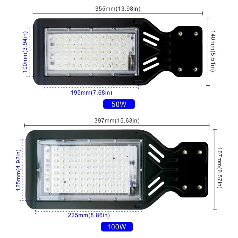 projecteur led ip65 étanche 100w 220v moderne noir mat extérieur jardin route