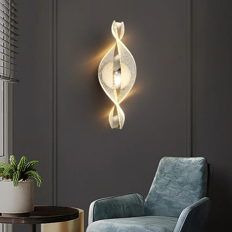 lampe murale moderne aluminium blanc doré texture marbrée éclairage quotidien certification rohs ul gs