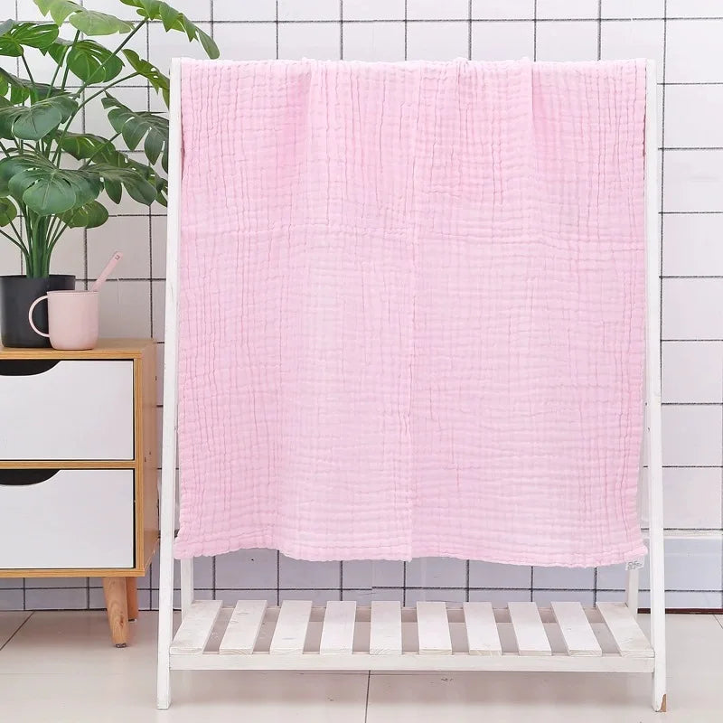 couverture bébé gaze plissée vert pastel douce 12 mois blanc bleu clair