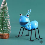 figurines insectes rouge vert bleu clips artisanal stylisé points noirs brillance occasionnellement festive
