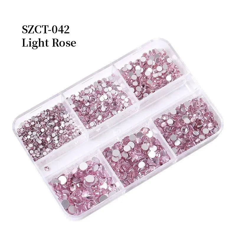 strass cristal ab rose bronze décoration nail art brillants rond opaques mixtes flatback