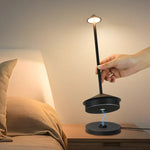 lampe table moderne rechargeable interrupteur tactile contemporaine led noir basse consommation