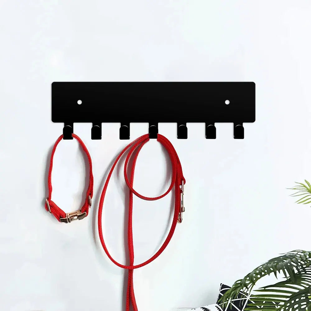 porte clés mural moderne noir plusieurs crochets fixations vissées accroche clés porte monnaie télécommandes
