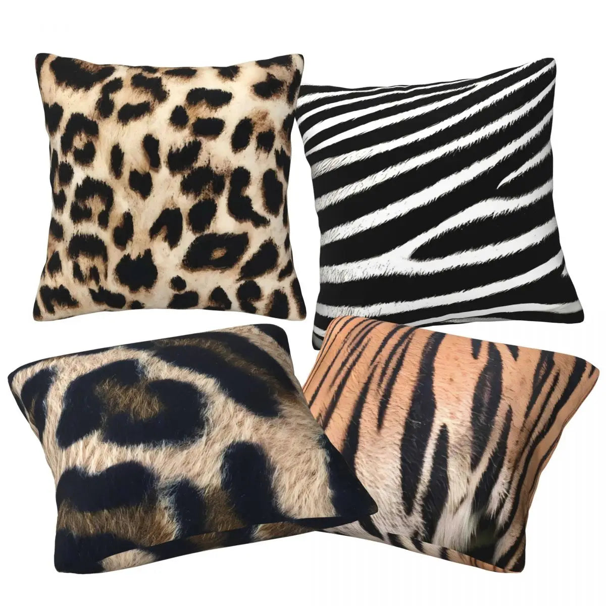 housse coussin imprimée léopard moderne 12x12 16x16 18x18 20x20 amovible lavable