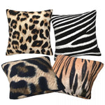 housse coussin imprimée léopard moderne 12x12 16x16 18x18 20x20 amovible lavable